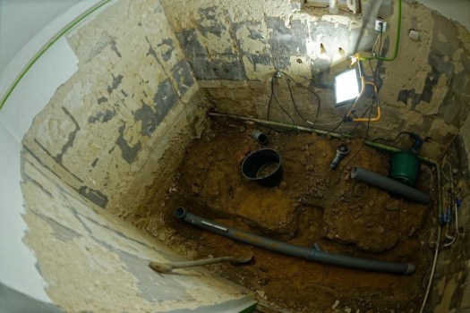 De sloop in volle gang.